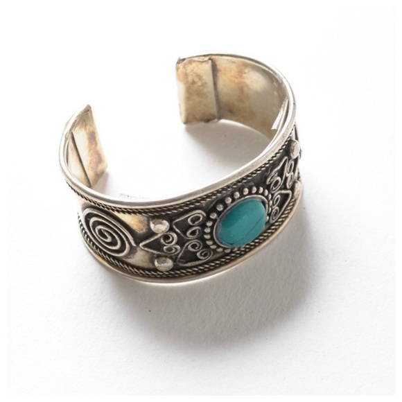 Bohemia Turquoise Stone Bangle Bracelet - Picture 6 of 8